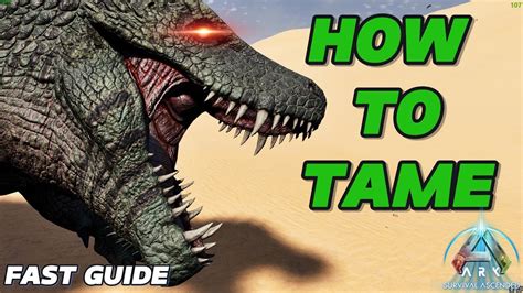 How To Tame The New Fasolasuchus Quick In Ark Scorched Earth Youtube