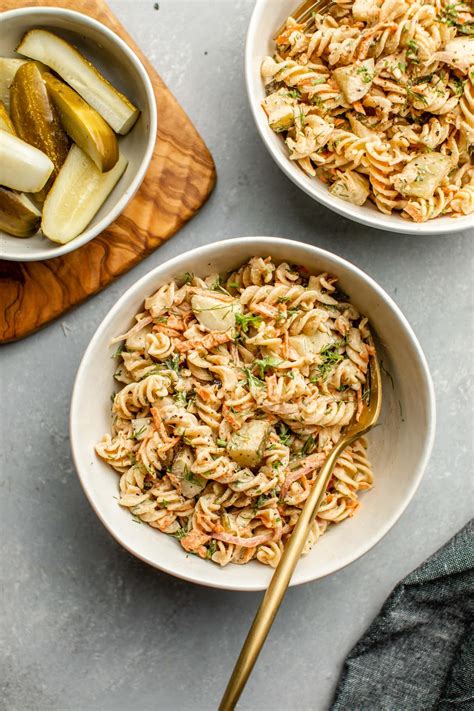 Dill Pickle Pasta Salad Gluten Free Vegan Frommybowl From My Bowl