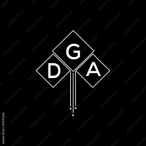 DGA letter logo design with white background in illustrator, DGA vector logo modern alphabet ...