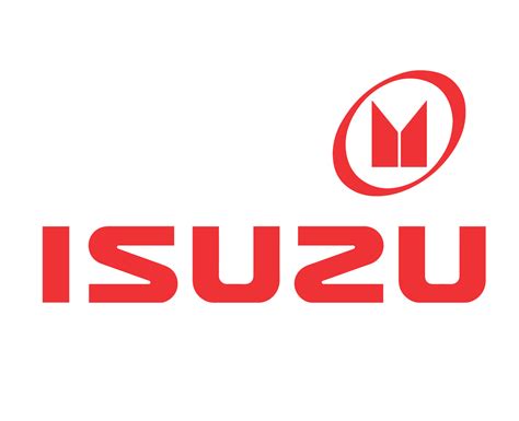 Isuzu Logo Brand Symbol With Name Red Design Japan Car Automobile ...