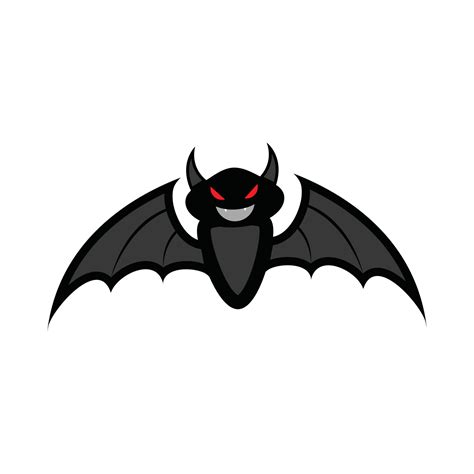 Halloween black evil bat design vector illustration. Bat design with ...