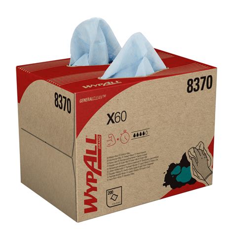 WypAll X60 General Clean Cloths 8370 Blue Cleaning Cloths 1 BRAG