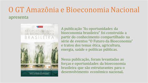 Lançamento da publicação As oportunidades da bioeconomia brasileira