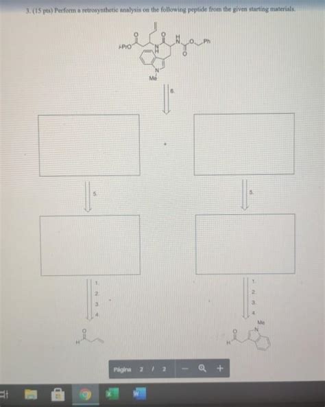 Solved Pts Perform A Retrosynthetic Analysis On The Chegg