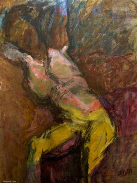 Paintings Reproductions Reclining Nude By Henryk Gotlib Inspired By