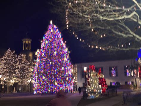 Biggest Christmas tree of lo is in Quincy center stop, actually there