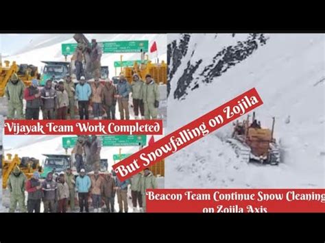 Zojila Road Update Snowfalling On Zojila Axis On March