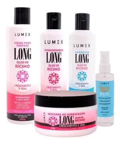 Kit Long Shampoo Condi Creme M Scara Reparador Lumex