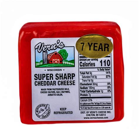 7 Year Aged Cheddar Cheese | Vern's Cheese | Wisconsin