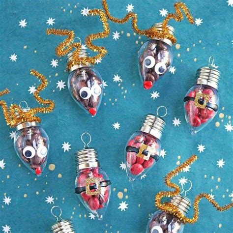 Super Simple Candy Filled Ornaments Santa And Rudolph Preschool