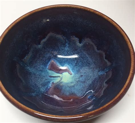 Smokey Merlot Textured Turquoise Glassware Tableware Bowl