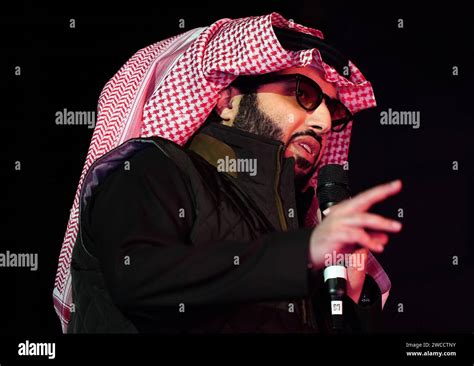 Turki Al-Sheikh during the press conference at HERE at Outernet, London ...