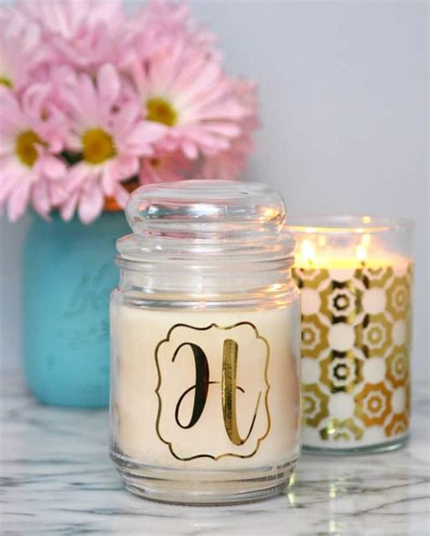 Decorate Candles With Vinyl And Your Cricut Happy Go Lucky Cricut