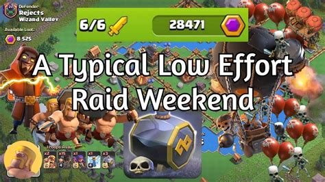 A Typical Low Effort Raid Weekend Clan Capital Clash Of Clans Youtube