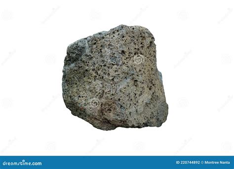 Basalt Mafic Extrusive Rock Stone Isolated on White Background. Stock ...