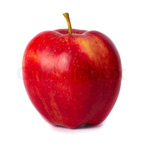 Red Fresh Apple Isolated On White Background Stock Photo Colourbox