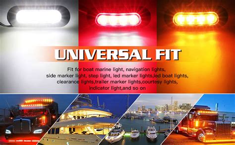 Alfu 30pcs 12 24v 4 Led Side Marker Indicator Lights Side Front Rear Tail Clearance