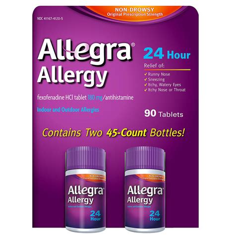 Allegra 24 Hour Allergy Relief 180mg (90 ct.) – Vitamin Cabin