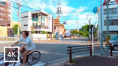 Japan 4K Walking Tour Early Morning Bicycle Ride From Chikusa Ward To