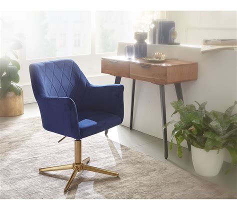 Chaise De Bureau Design Velours Chaise Pivotante Avec Dossier Chaise