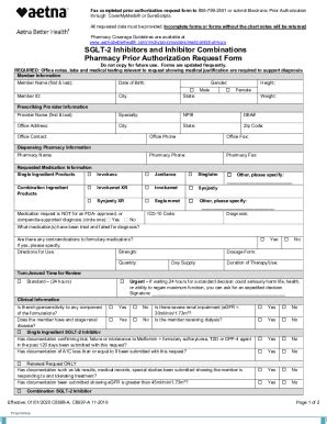 Fillable Online Sglt Inhibitors Request Form Mi Accessible