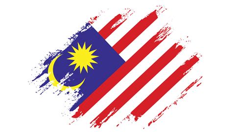 Hand paint Malaysia flag vector 14424313 Vector Art at Vecteezy