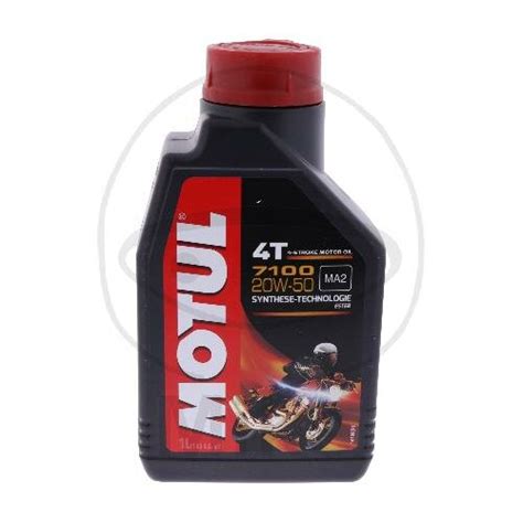 Aceite De Motor 20W50 4T 1 Litro Motul Synthetic 7100 25 40