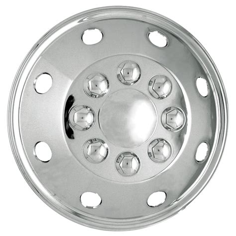 16 Inch Universal Fit Motorhome Hubcap Polished Stainless Steel Rv