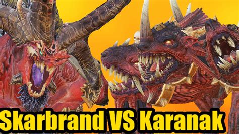 Khorne's Legendary Lord Skarbrand VS NEW Legendary Hero Karanak - YouTube