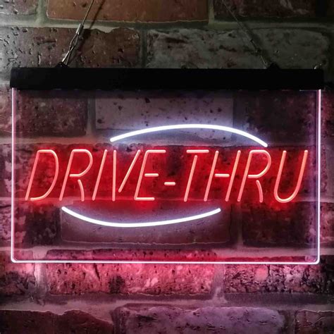 Drive Thru Display Dual Color Led Neon Sign St6 I3858 Etsy