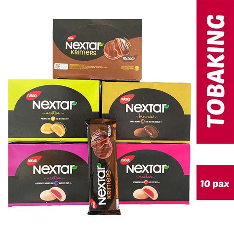 Biskuit Nextar Nabati Brownies Cokelat Nanas Strawberry Krimero