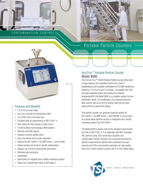 AeroTrak Portable Particle Counter Model 9500 TSI