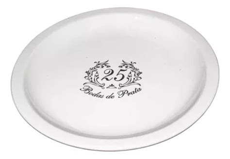 Prato Betelud Porcelana Bodas De Prata Ref Branco Parcelamento