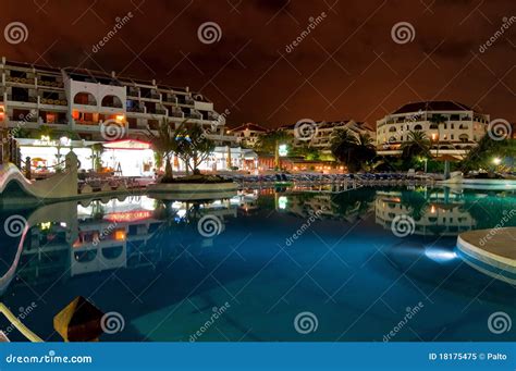 Hotel. Night view stock image. Image of resort, home - 18175475