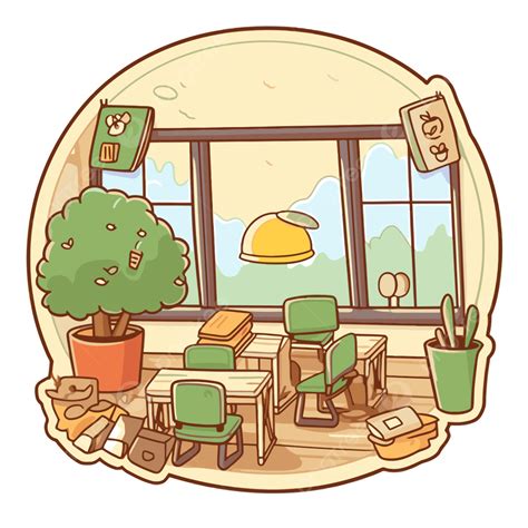 Cute Ipad Illustration Of The School Room Clipart Vector, Sticker ...