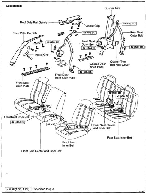 Installation Of Seat Belt For Toyota Tundra Sr Rear Seat Left Side