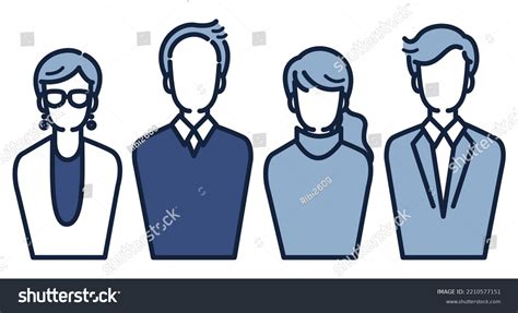 Illustration Icon Set Male Female Business Stock Vector Royalty Free