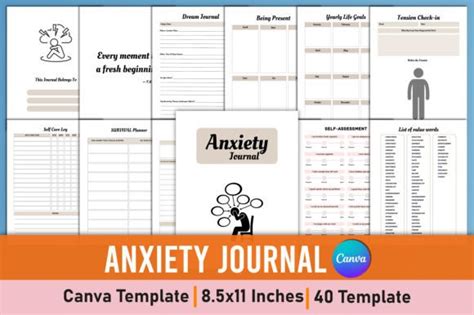 Anxiety Journal Canva Interior Graphic By A2zdesign · Creative Fabrica