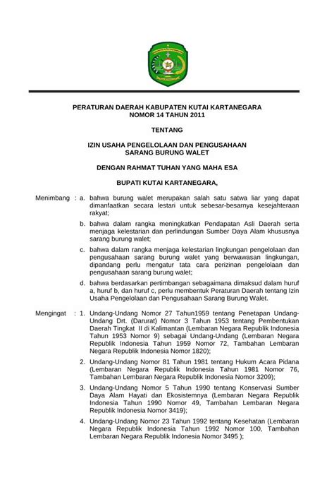 PDF PERATURAN DAERAH KABUPATEN KUTAI Samarinda Bpk Go Id Wp Content