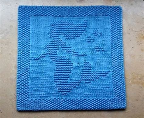 Graceful Mermaid Knitted Washcloth Patterns Knit Dishcloth Pattern