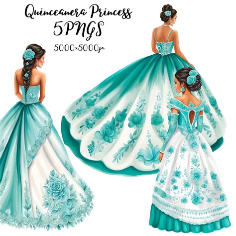 Quinceanera Clip Art Quinceanera Dress Quinceanera Girl Etsy