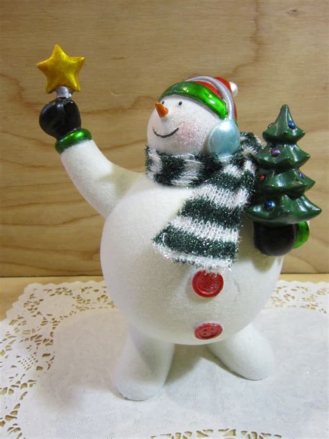 Adorable Vintage Snowman Figurine Frosty The Snowman Figure Etsy