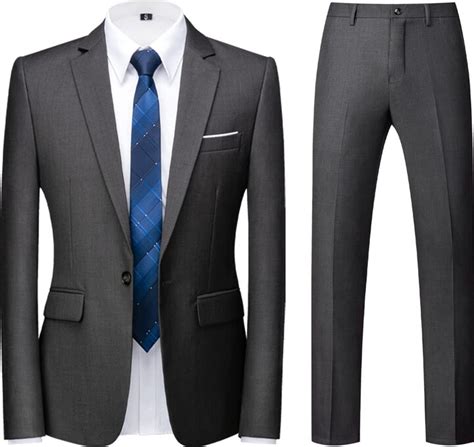 Kudoro Men Suits Piece Slim Fit Single Breasted One Button Wedding