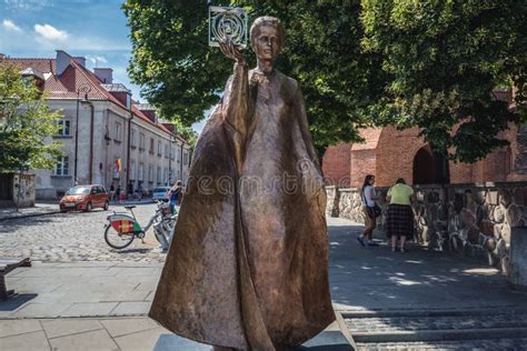 Marie Sklodowska Curie Statue In Warsaw Poland Editorial Image Image