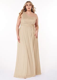 Azazie Brooke Champagne Bridesmaid Dresses Azazie