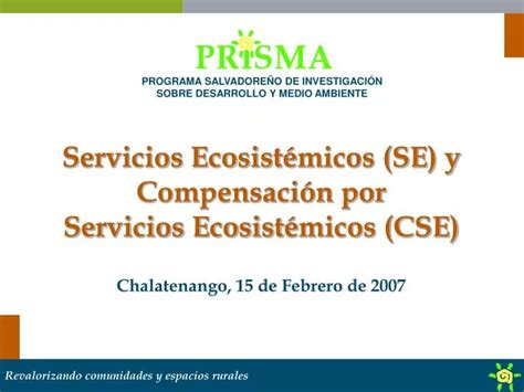 Ppt Servicios Ecosist Micos Se Y Compensaci N Por Servicios