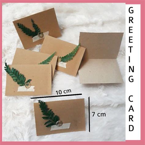 Jual Kartu Ucapan Rustic Greeting Card Kosong Bisa Request Pesan