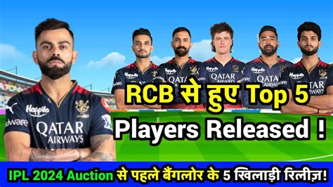 Ipl Rcb Released Players List L Royal Challengers Bangalore