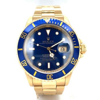 Rolex Pre Owned Rolex Submariner Automatic Chronometer Blue Dial Men S