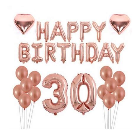 Rose Gold 30th Birthday Balloon Decoration Set 30th Birthday Party